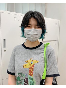 シーラス(cirrus) 【mori担当】ブラントボブ×ターコイズブルー20代/30代/40代