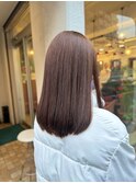 セミロング×チョコレートブラウン