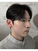 韓国シースルーセンターパートダウンパーマ