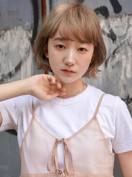 ブゾン(buZon) 【buZon ブゾン】切りっぱなし外ハネボブ×前髪ウェットヘア