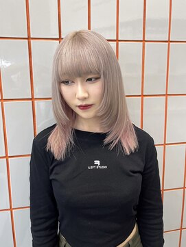 ペレ 栄店(PELE) デザインカラー/レイヤーカット/ウェットヘア/オリーブベージュ