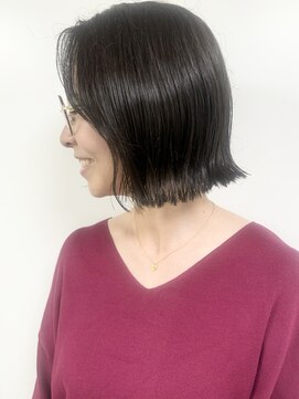 モリオフロムロンドン 原宿本店(morio from London) 【morio原宿】外はねぱっつんボブ