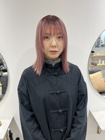 ラミエバイメルト 下北沢(lamie by melt)&nbsp;ラベンダーピンク ダブルカラー ケアブリーチ 顔まわりレイヤー