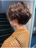ニュアンスパーマ×ショート