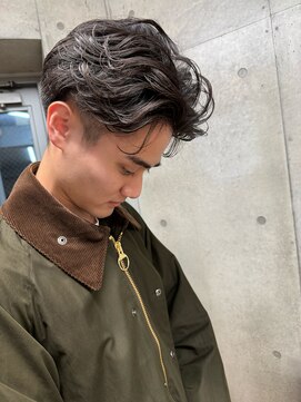 エウペ 渋谷(WEUPE) メンズ/マッシュパーマ/ウルフ/アッシュブラック/カルマパーマ