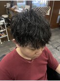 波巻きパーマ