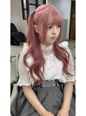 10代・20代に人気×透け感ピンクのゆるふわロング