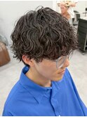 ツイストスパイラルパーマ波巻きスパイラル刈り上げマッシュ