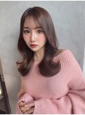 美髪レイヤーカット/顔まわりレイヤー/くびれミディアムレイヤー