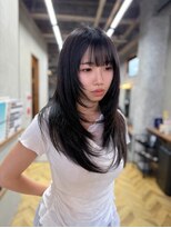 アンジェリカ 立町店(ANGELICA)&nbsp;韓国風トレンドヘア ブラック×ワンホンレイヤーカット