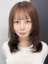 ユニークノベル 中央林間(unique novel)&nbsp;ブリーチなしブラウンベージュレイヤーカットハッシュカット