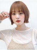 say.ボブハッシュボブくびれボブレイヤーボブピンクベージュ