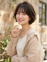 ヘアーメイクパウダー 天王寺寺田町店(Hair make powder) 大人可愛い20代30代40代小顔ウルフレイヤーボブグレージュ