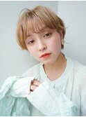 韓国マッシュ/シースルーバング/外はね/ウェットヘア/ショート