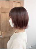 《Suite》ピンクベージュ　ミニボブ　外ハネ