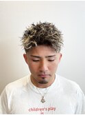 20代30代メンズツイスパパーマワイルドオシャレ感アッシュ
