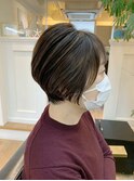 [OCEAN Hair&Life藤原純] 白髪ぼかしハイライトくびれショート☆