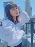 小顔ウルフインナーカラーレイヤーボブ20代30代40代
