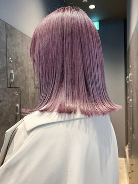 アルバム 銀座(ALBUM GINZA) パープルボブ_外ハネボブセクションカラー_ba403251