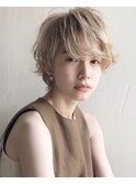 ケアブリーチを使ったブロンドウルフショート!ダメージ93%軽減