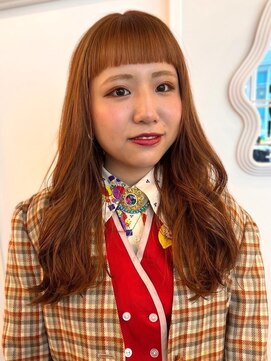 パーク 福岡天神西通り店(parc) オン眉　オレンジベージュ　韓国風　艶カラー　20代30代