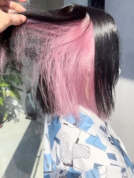 ロンドイディールバンダイ 新潟万代(Lond ideal) デザインカラー/ダブルカラー/ボブ/ブリーチ/韓国/新潟万代