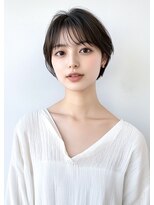 ライズ ネックス ザ サロン 渋谷(LIZE nex the salon)&nbsp;シースルーバング　大人ショート　［＃渋谷駅＃韓国＃髪質改善］