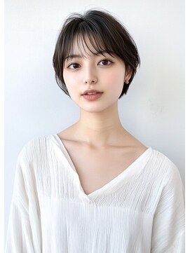 ライズ ネックス ザ サロン 渋谷(LIZE nex the salon) シースルーバング　大人ショート　［＃渋谷駅＃韓国＃髪質改善］