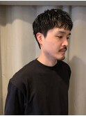 メンズ刈り上げないショートパーマ