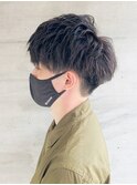 ツイスパ×センターパートマッシュで上品さUP顔まわり