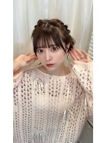 ユアーズヘア 新宿三丁目店(youres hair)&nbsp;ぽこぽこ編み込みツインおだんご