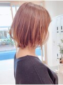 アッシュオリーブくびれショート似合わせカットショートボブ