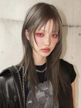 ハッシュカットウルフカットダブルカラーレイヤーボブ