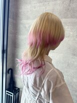 ブレイブ ヘアデザイン(BRaeVE hair design)&nbsp;クラゲウルフ＋ピンクエンドカラー