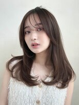 ザックラフィネ(ZACC raffine)&nbsp;ミディアムレイヤー／グレージュ/簡単スタイリング