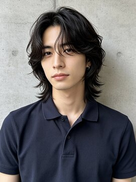 エイチ メンズ(H) ガイルヘアマッシュメンズメンズウルフラルフカールフェード短髪