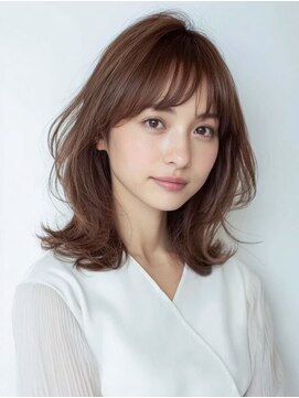 ニーフ 恵比寿(neaf) ダークブルーワンホンレイヤー/ニュアンスウルフ/デジタルパーマ