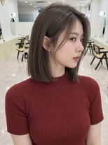モト 船橋(moto)&nbsp;韓国タッセルロブ艶髪美髪オリーブグレージュ顔周りカット船橋