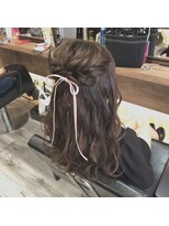 ヘアセット アリエス 新宿駅前店(aries)&nbsp;ハーフアップ♪