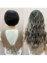 あるじゃんすー 岡山店&nbsp;ブラック×パールシルバー#シールエクステ#小顔ヘア#岡山