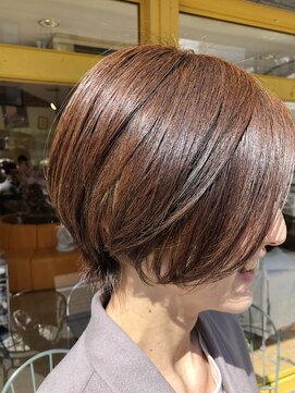 オハーラ(Ojala´) 小顔丸みショート3Dグレージュカラー