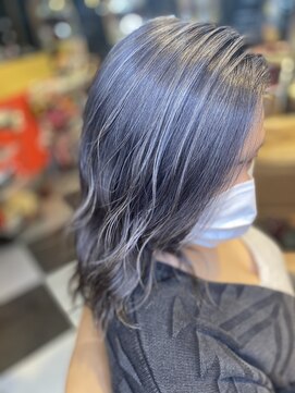 グリッツ (GLITZ) ハイライトカラー　× スモーキーラベンダーグレー