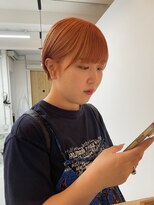 キー(kii) オレンジカラー　ショート　20代　福岡　天神　今泉