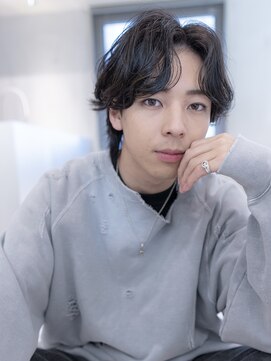 メゾンバイハバナ(maison by HAVANA) モテるメンズ波巻きツーブロック韓国風黒髪マッシュパーマウルフ