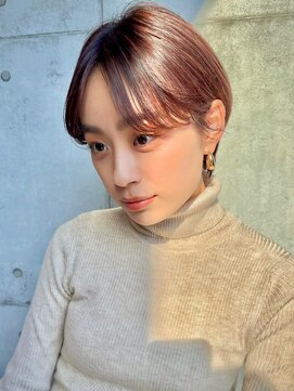 マックス フォー ヘアー(MAX FOR HAIR) マッシュショート×細めハイライトピンクヘア◎