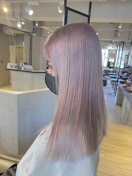 ペレ 栄店(PELE) デザインカラー/レイヤーカット/ウェットヘア/オリーブベージュ