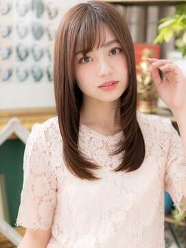 カバーヘア イヴ 戸頭店(COVER HAIR EVE) 大人かわいい斜めバングミルクティーアッシュh3戸頭20代30代40代