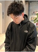 アップバング　ツーブロック　爽やか　メンズショート　10代20代