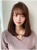 【OPEN】小顔前髪あり後れ毛サイドバングメルティカラー