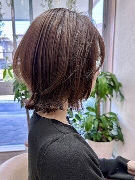 エスト 幕張本郷(est.) ホワイトグレージュミニウルフデジタルパーマチェリーブラウン